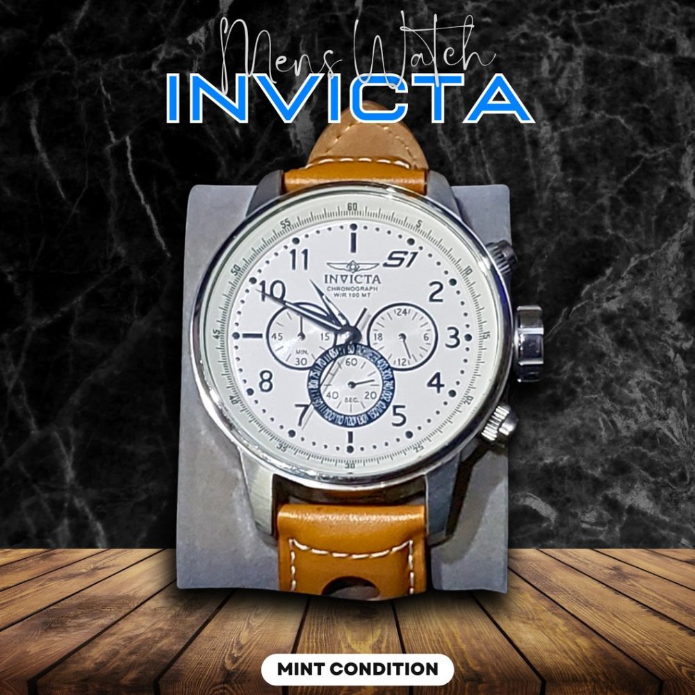 Invicta S1 Rally Analog Display Quartz Brown Leather Men's  Watch - 16009